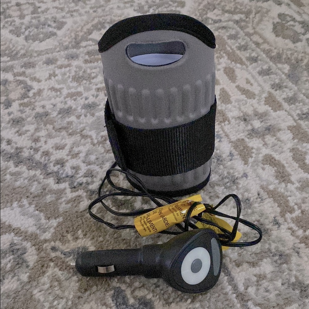 Gray Portable Car Heater with Black Strap